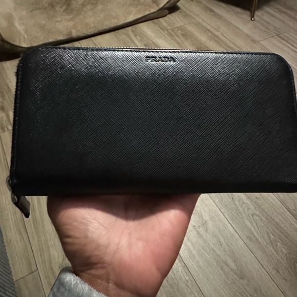 PRADA Saffiano Leather Zip Around Long Wallet/ - Picture 5 of 5